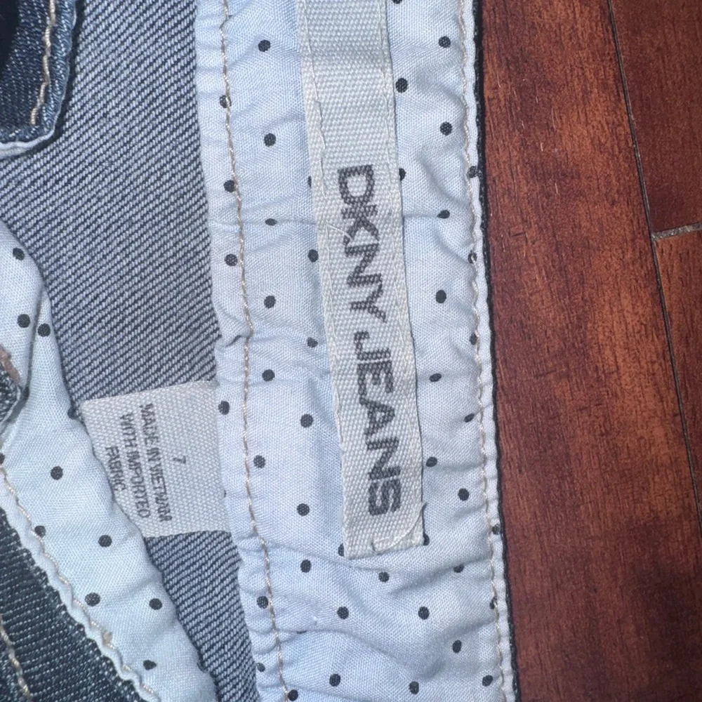 DKNY Dark Blue Frayed Hem Mini Skirt - Picture 3 of 3
